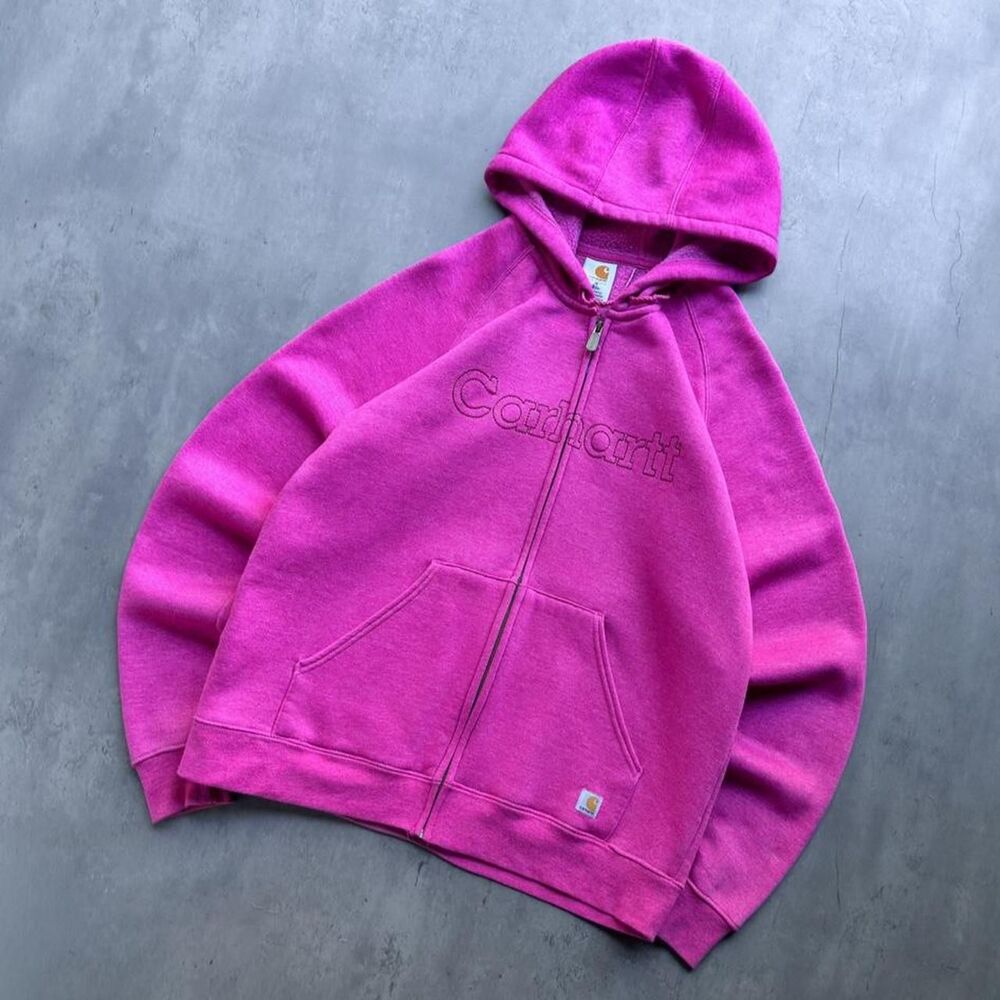 Carhartt Women's Pink and Purple Hoodie